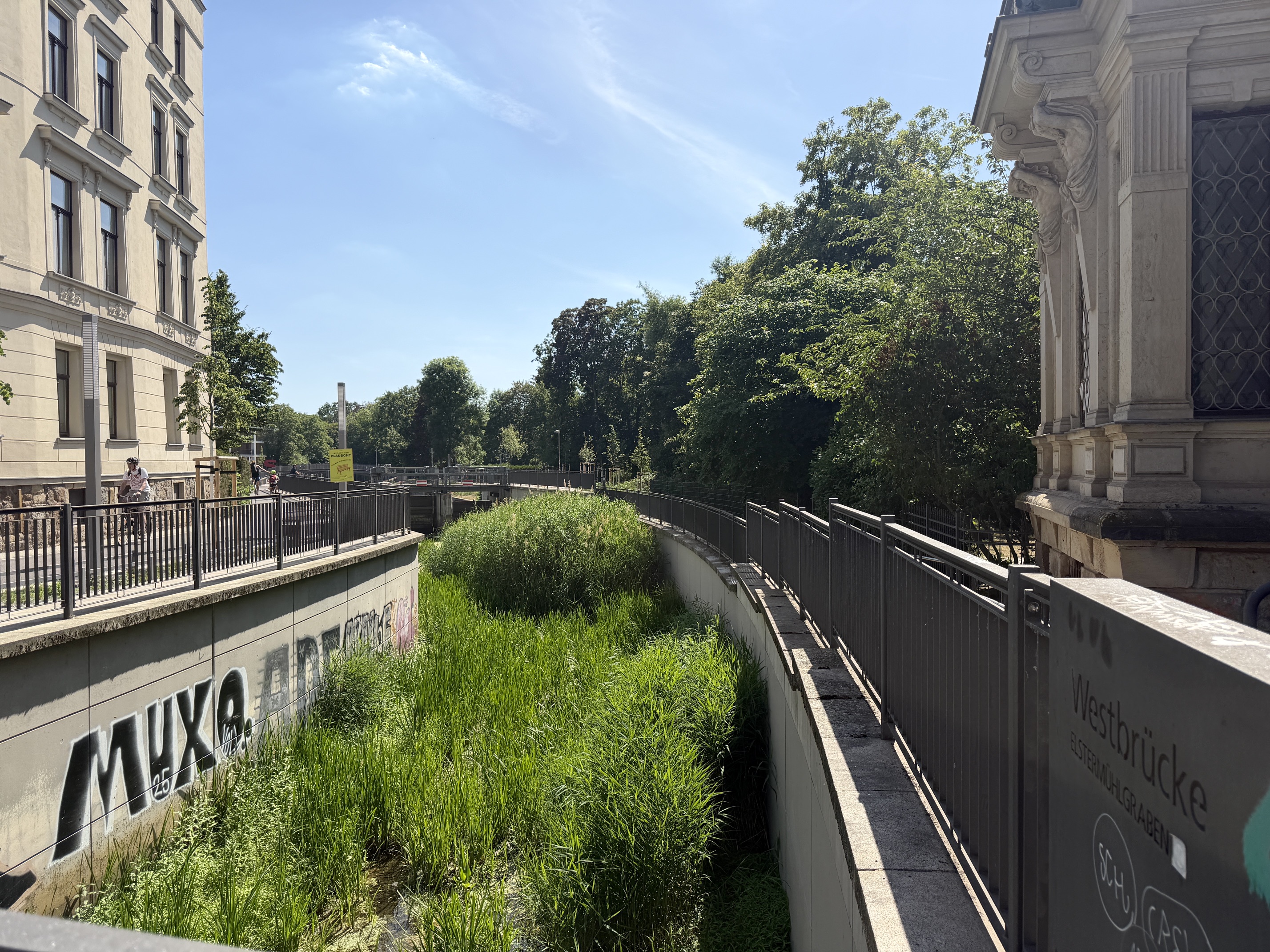 Elstermühlgraben der Weg zum Stadthafen